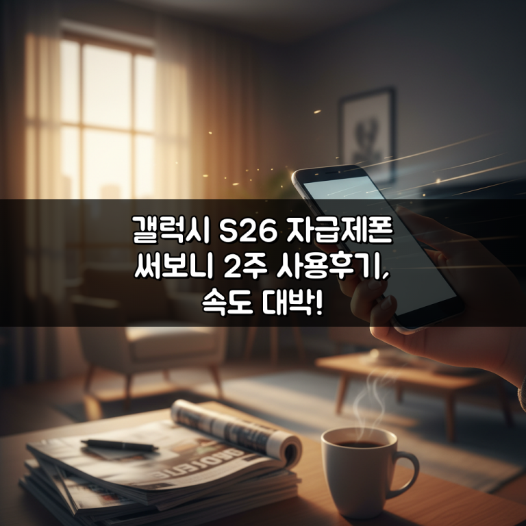 갤럭시 S26 자급제폰 써보니 2주 사용후기, 속도 대박!