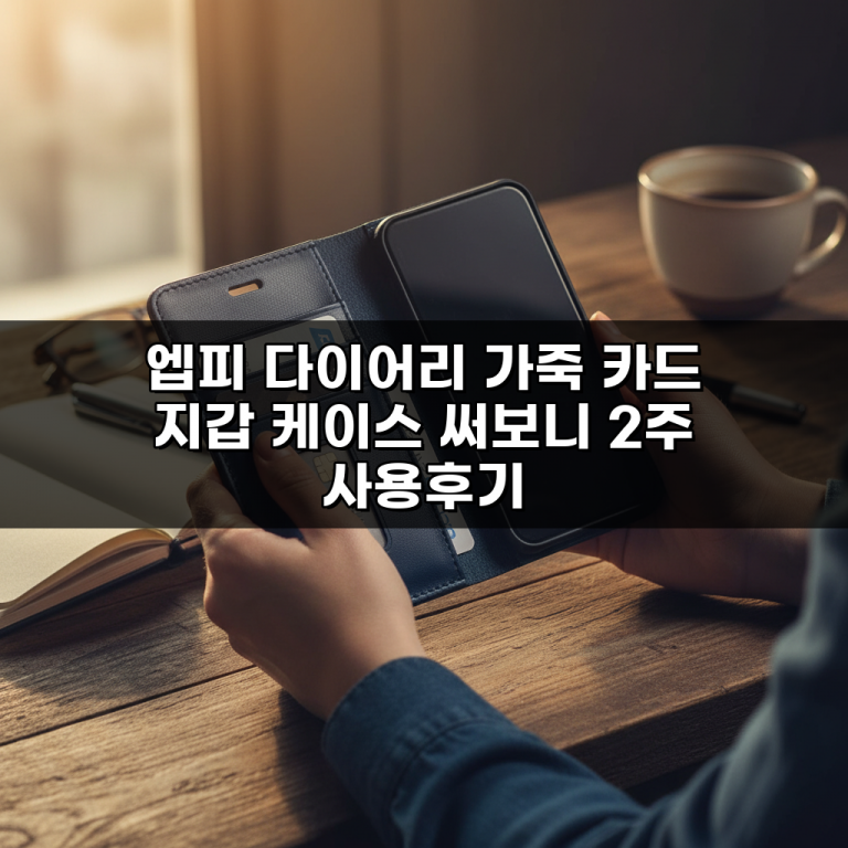 엡피 다이어리 가죽 카드 지갑 케이스 써보니 2주 사용후기