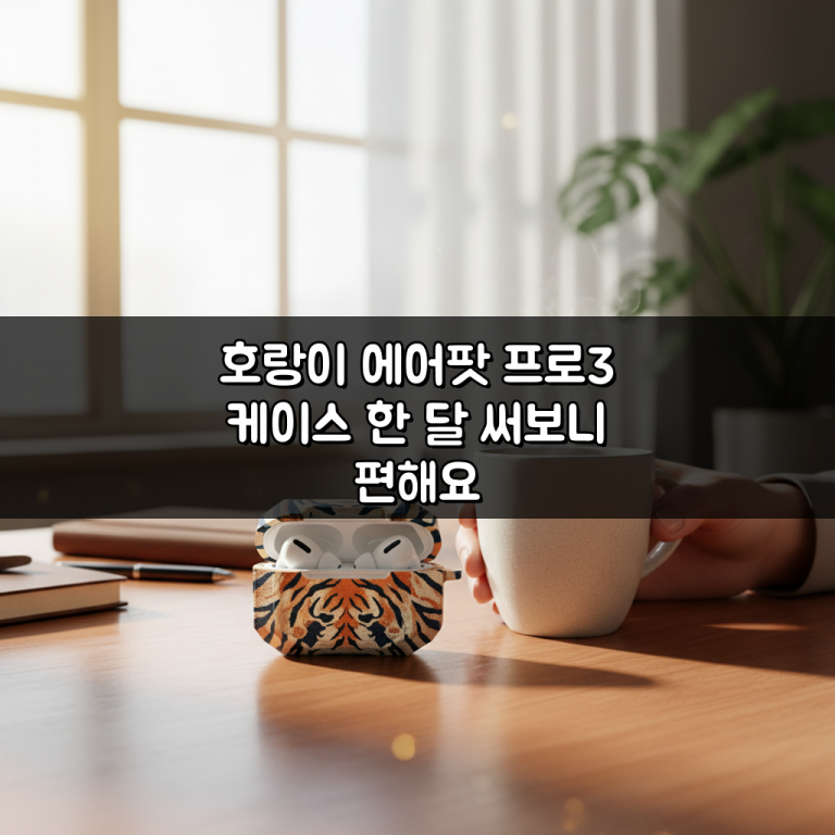 호랑이 에어팟 프로3 케이스 한 달 써보니 편해요
