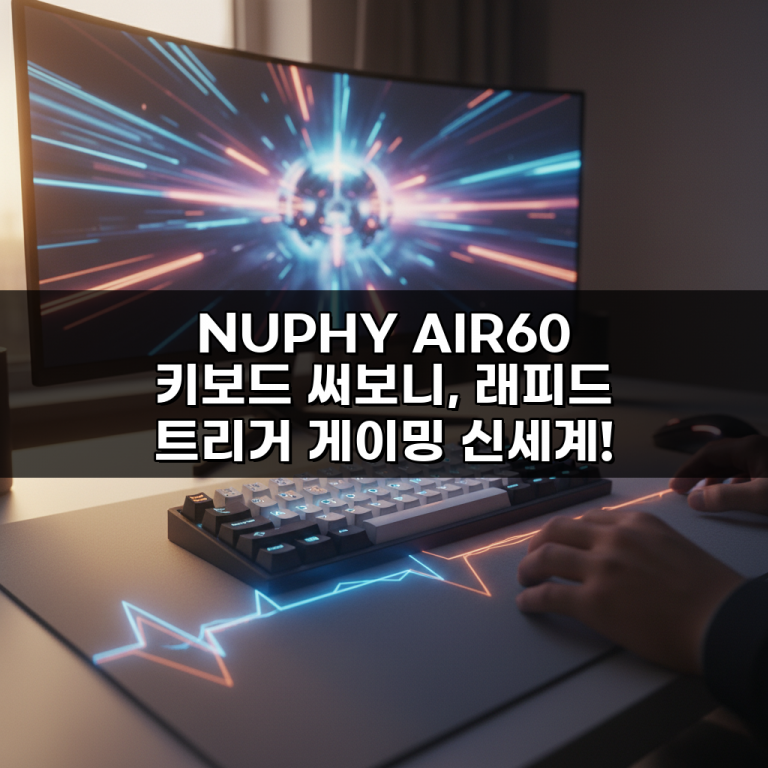 NUPHY AIR60 키보드 써보니, 래피드 트리거 게이밍 신세계!