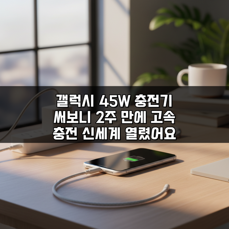 갤럭시 45W 충전기 써보니 2주 만에 고속 충전 신세계 열렸어요