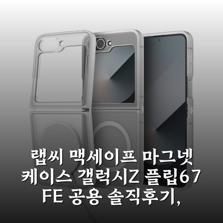 랩씨 맥세이프 마그넷 케이스 갤럭시Z 플립6-7 FE 공용 솔직후기, 써보니 너무 좋아요