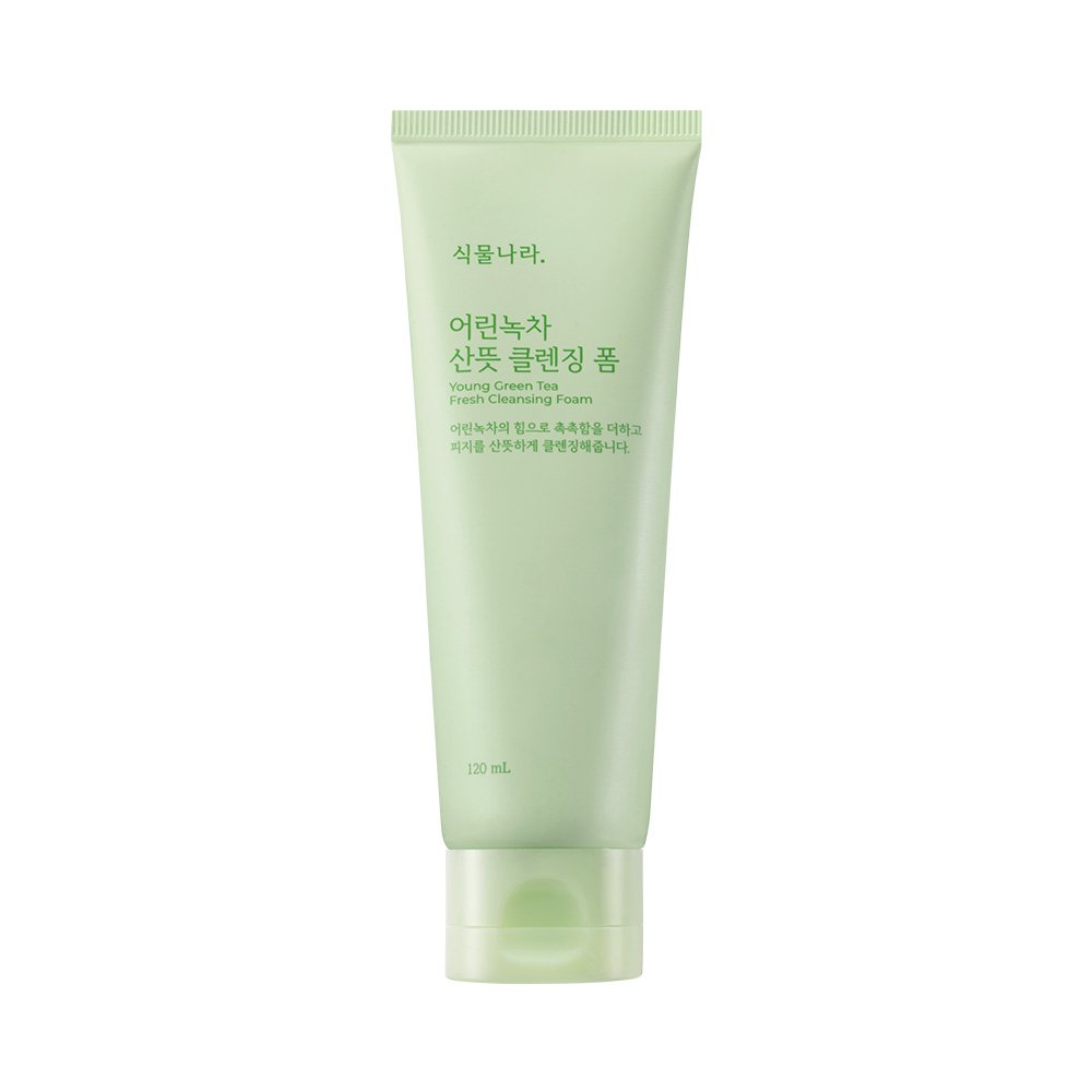 식물나라 어린녹차 산뜻 약산성 클렌징 폼 120ml + 120ml 기획 상세 이미지 2