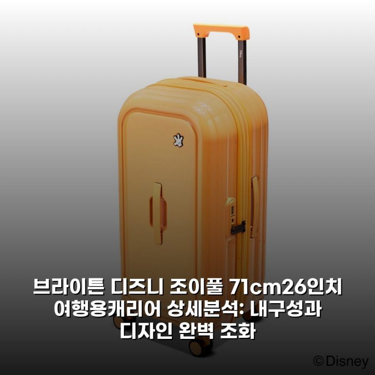 브라이튼 디즈니 조이풀 71cm(26인치) 여행용캐리어 상세분석: 내구성과 디자인 완벽 조화